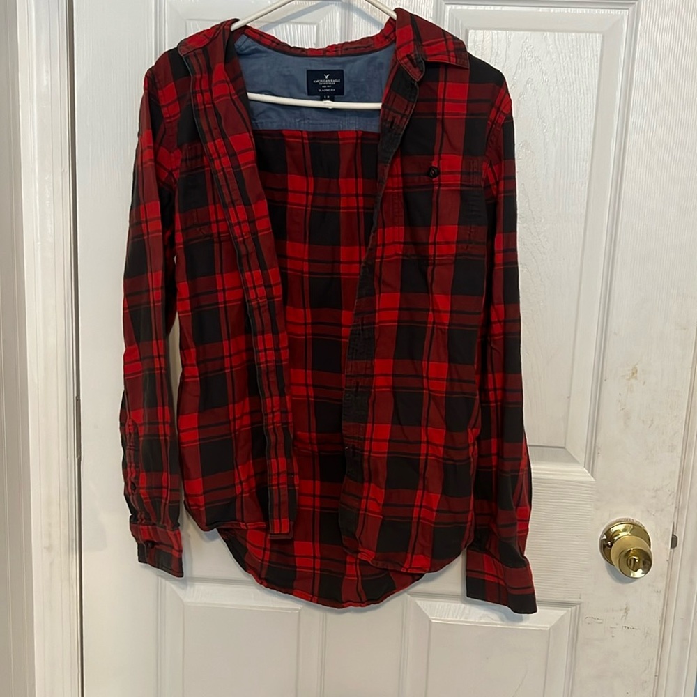 Red and black flannel size S
